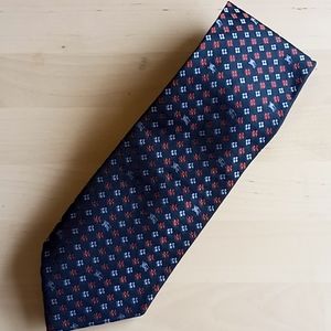 Burberry 100% Silk Logo Flower Tie